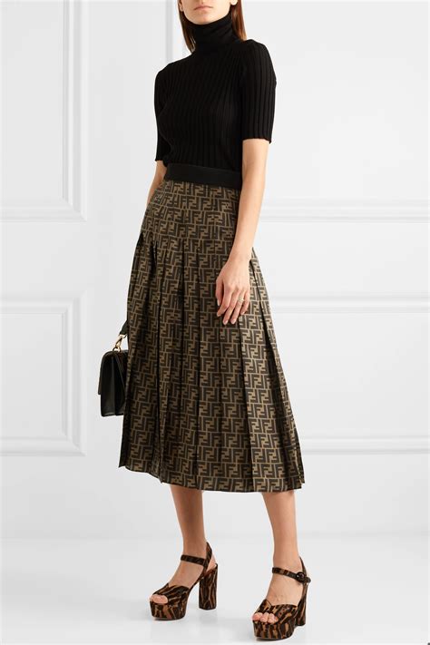 fendi girls skirt|fendi pleated midi skirt.